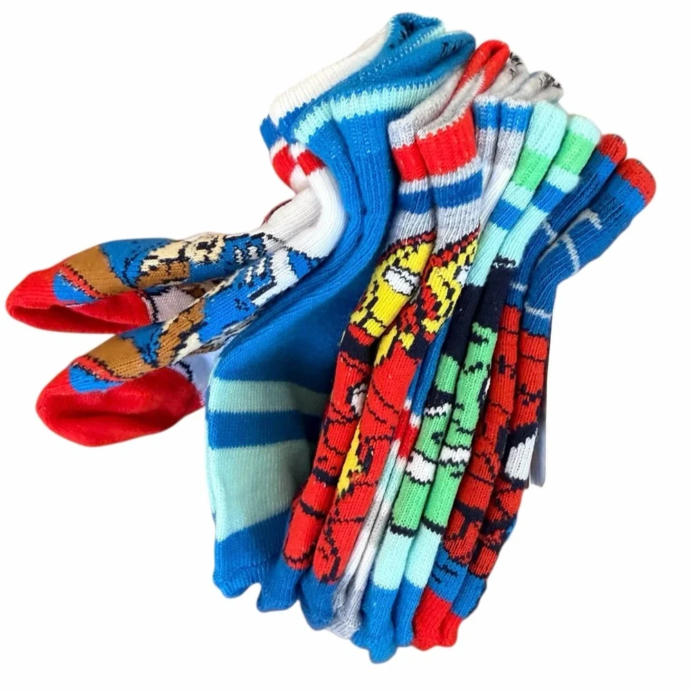 Marvel Super Hero Socks (6) with Grippies
